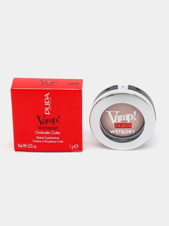 Qovoqlar uchun ten PUPA VAMP! WET&DRY EYESHADOW, rangi: 200 Luminous Rose, 1 g