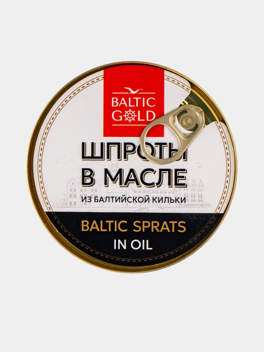 Shprotlar yog'da Baltic Gold, boltiq kilkasidan, 160 g