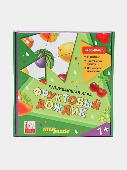 Развивающая игра Фруктовый дождик, тримино, IQ step, 76041, q0000020044