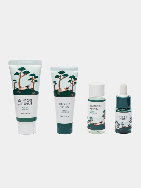 Наборы миниатюр для базового ухода Round Lab Skincare Trial Kit