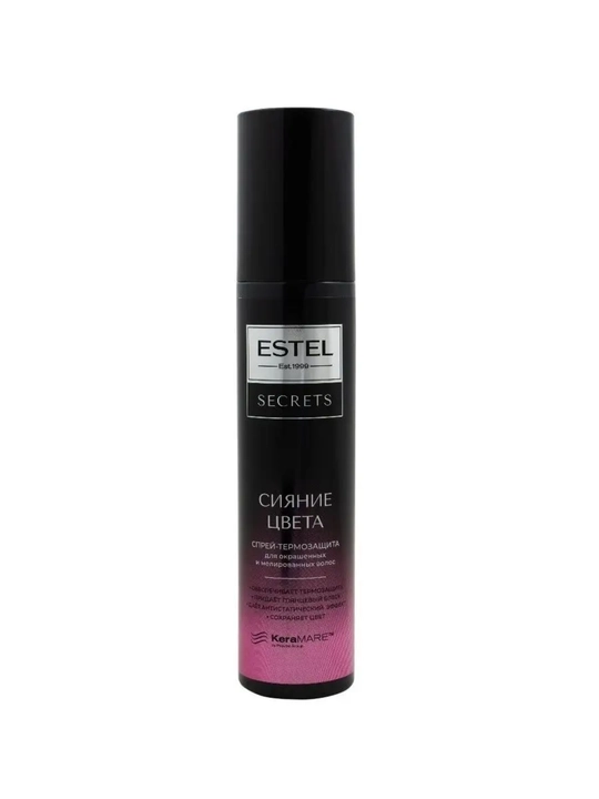 Ranglarning porlashi" Estel Secrets, 200 ml  bo'yalgan sochlar uchun termoprotektiv sprey