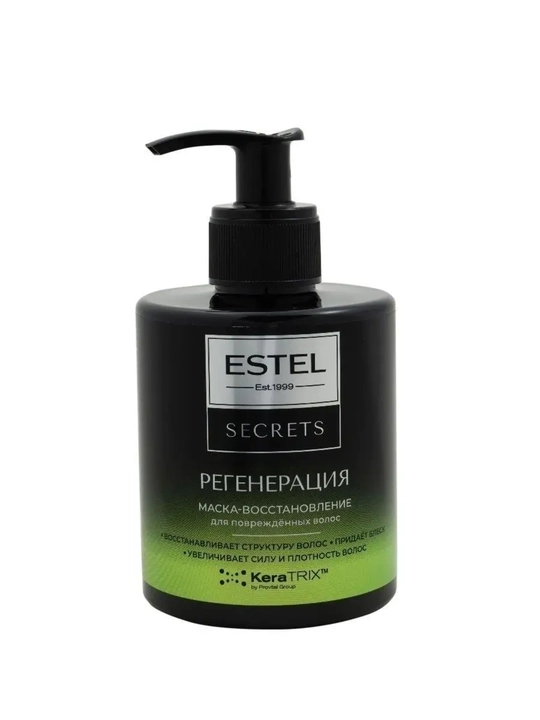 Zarar ko'rgan sochlar uchun "Qayta tiklash" ESTEL SECRETS maskasi, 275 ml
