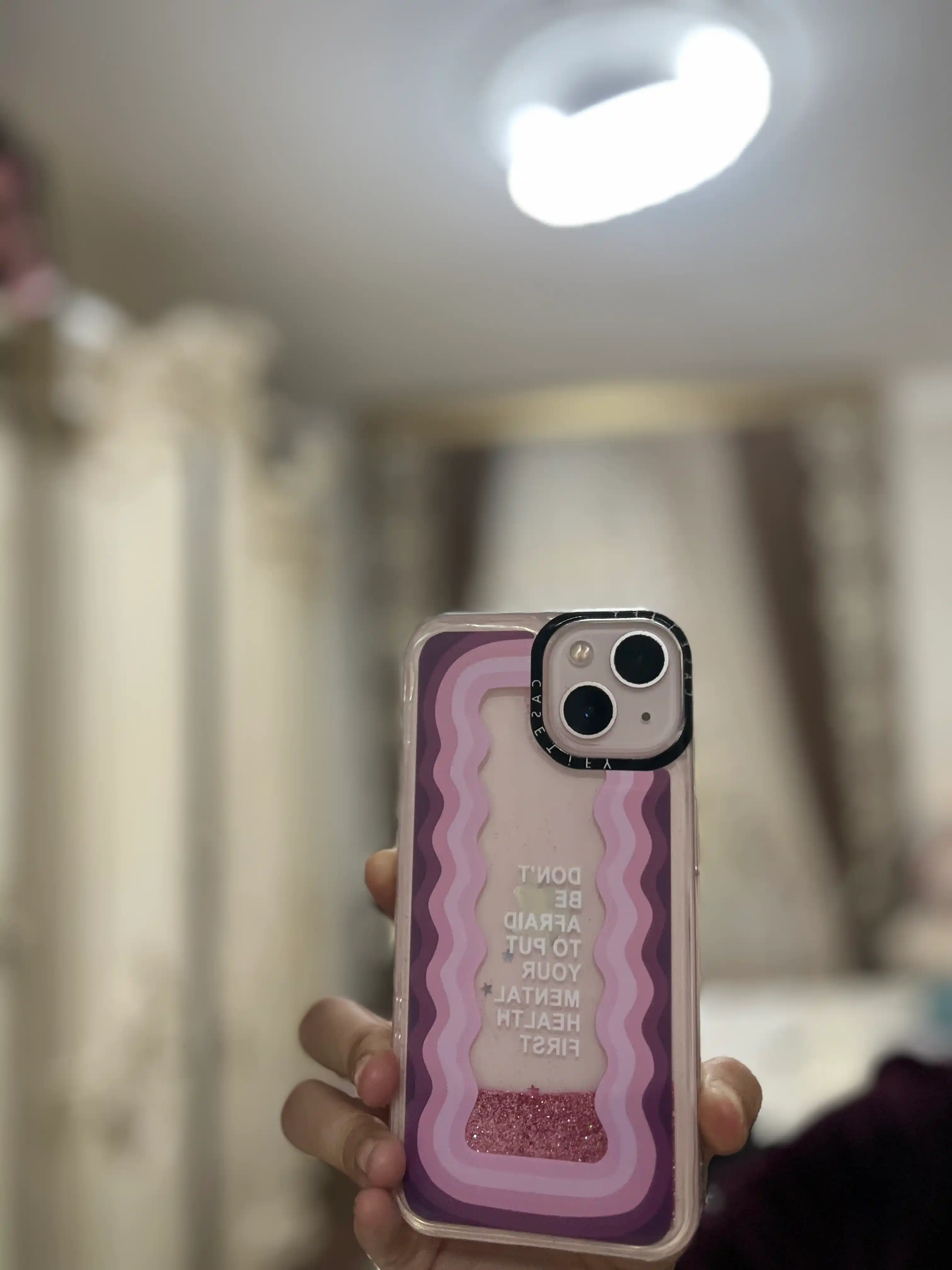 IPhone 11, 12, 13, Pro, Pro Max uchun suyuq yaltiroq shaffof g‘ilof, stressga qarshi