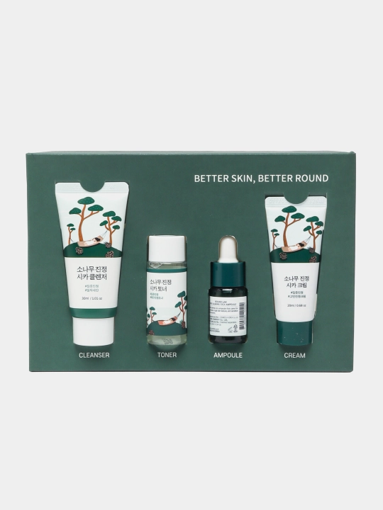 Наборы миниатюр для базового ухода Round Lab Skincare Trial Kit