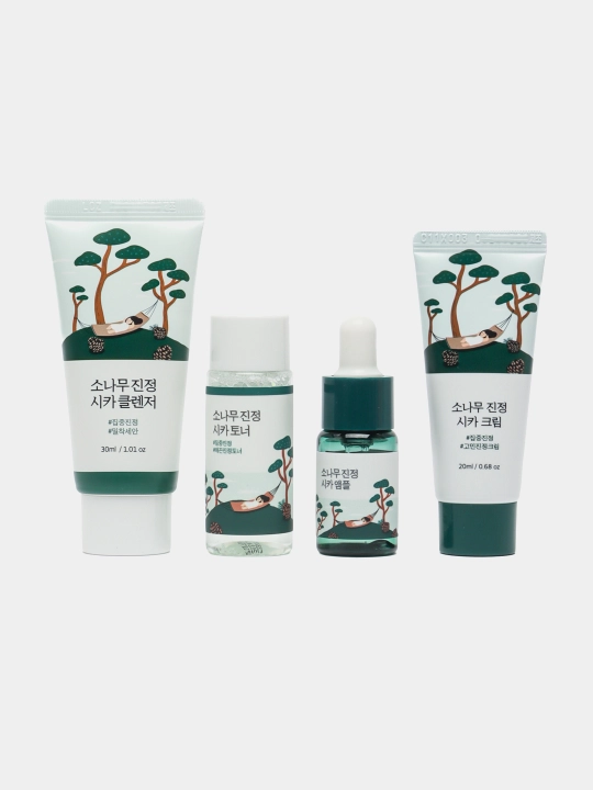 Наборы миниатюр для базового ухода Round Lab Skincare Trial Kit