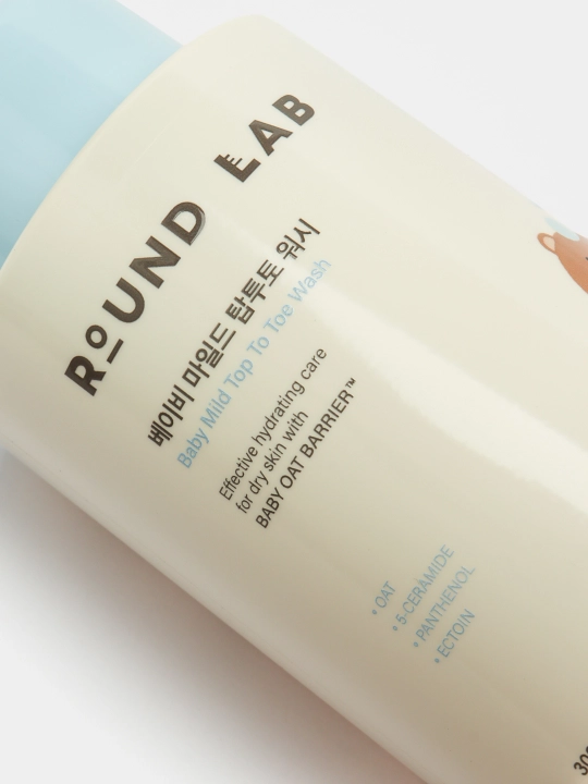 Dush uchun nozik gipoallergenli bolalar geli Round Lab Baby Mild Top To Toe Wash, 300 ml