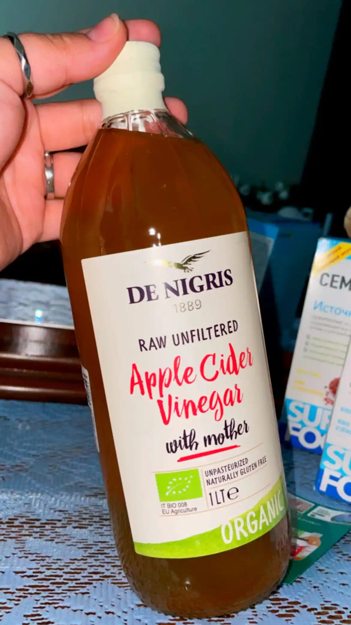 De Nigris Уксус яблочный нефильтрованный, 1 л