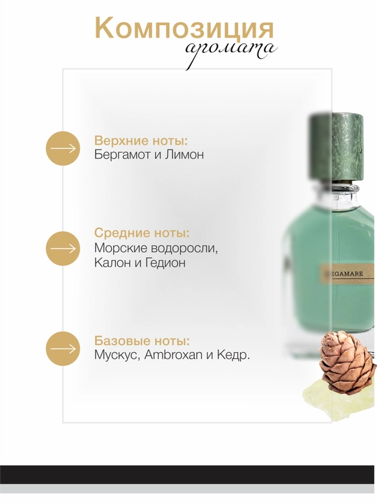 Духи унисекс Datum Parfume Megamare с бергамотом, лимоном, морскими нотами и кедром