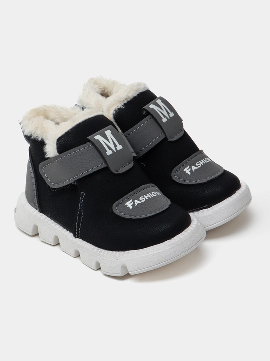 Bolalar etigi, demi mavsumiy, unisex, ich mo'ynali va usti zamshli, 0-3 yosh bolalar uchun