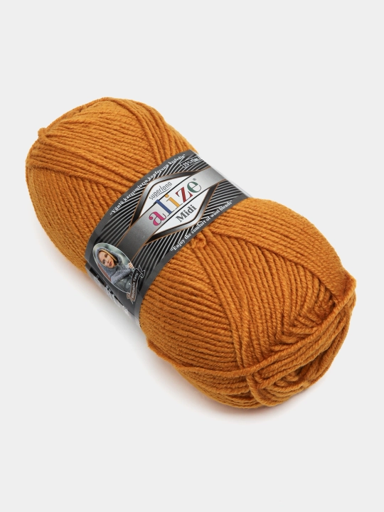 Нить для вязания Alize Superlana Midi, 25% шерсть, 75% акрил, 100 г, 170 м