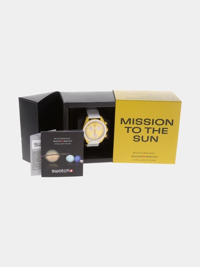 Omega x Swatch MoonSwatch erkaklar soati – sarg‘ish rang, 42 mm, dizayn 4