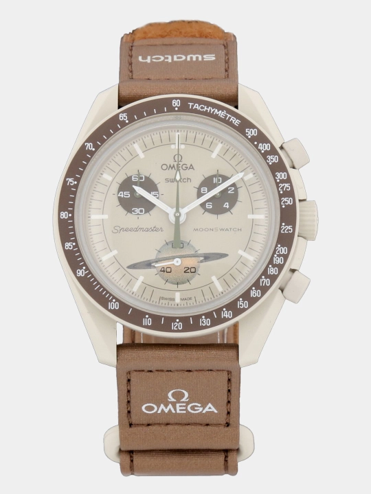 Omega x Swatch MoonSwatch erkaklar soati – sarg‘ish rang, 42 mm, dizayn