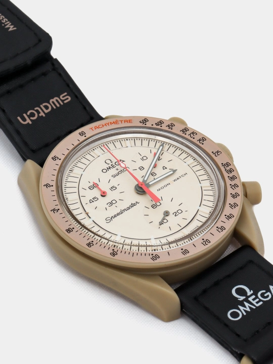 Omega x Swatch MoonSwatch erkaklar soati – sarg‘ish rang, 42 mm, dizayn