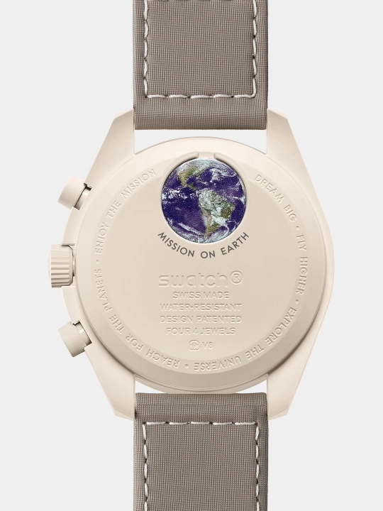 Мужские часы Omega x Swatch MoonSwatch – жёлтые, 42 мм, кварцевые