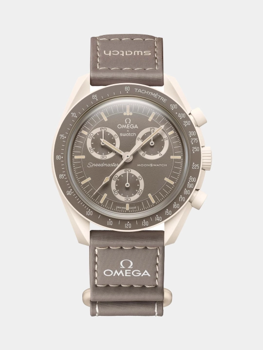Мужские часы Omega x Swatch MoonSwatch – жёлтые, 42 мм, кварцевые