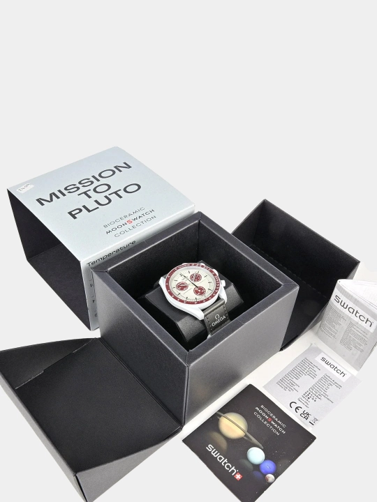 Мужские часы Omega x Swatch MoonSwatch – жёлтые, 42 мм, кварцевые
