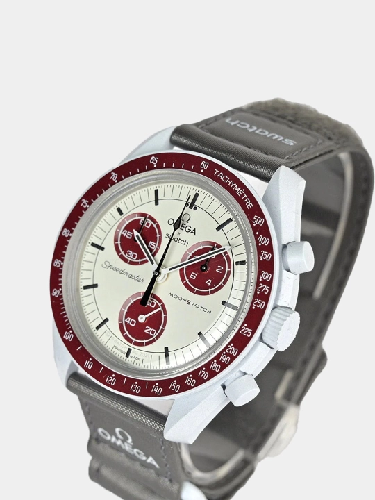 Мужские часы Omega x Swatch MoonSwatch – жёлтые, 42 мм, кварцевые