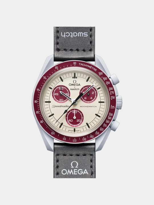 Мужские часы Omega x Swatch MoonSwatch – жёлтые, 42 мм, кварцевые