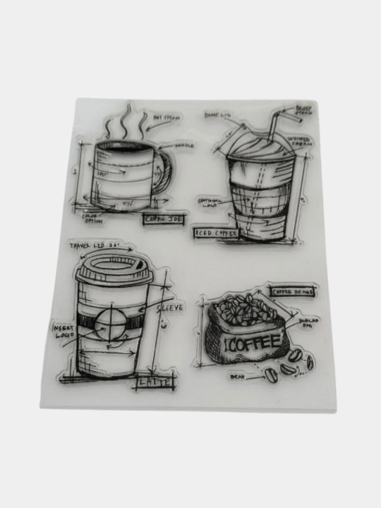 Силиконовый печать для скрапбукинга, гипс, "Coffee"