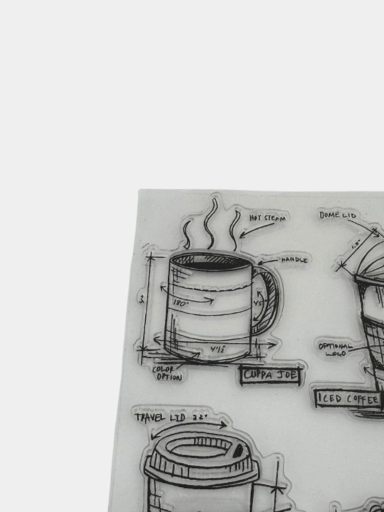 Силиконовый печать для скрапбукинга, гипс, "Coffee"