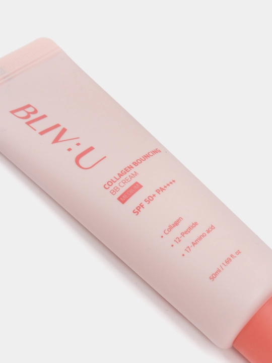 Namlovchi, yengil BB krem saten tamom bilan BLIV:U Collagen Bouncing, 50 ml