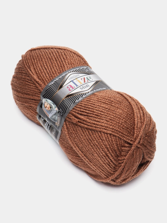 Нить для вязания Alize Superlana Midi, 25% шерсть, 75% акрил, 100 г, 170 м