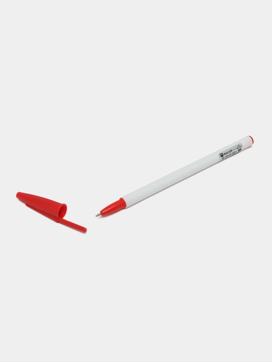 Sharikli ruchka MULLER Polo white, 1 mm, qizil, 5 donadan