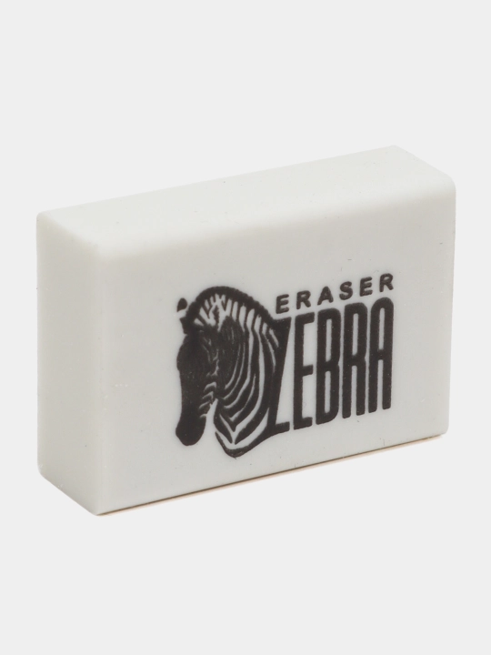 Hatber Zebra termoplastik rezinasidan tayyorlangan o‘chirg‘ich, 26x18x8 mm, 26BL_14231 - 