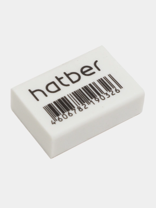 Hatber Zebra termoplastik rezinasidan tayyorlangan o‘chirg‘ich, 26x18x8 mm, 26BL_14231