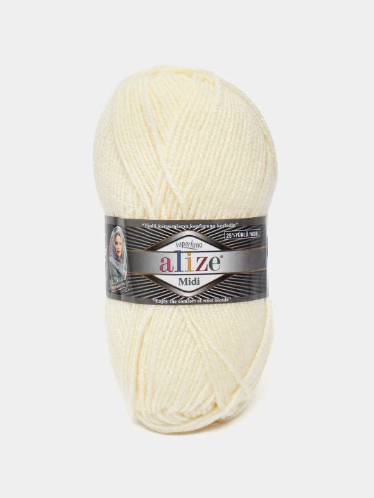 To'qish uchun ip Alize Superlana Midi, 25% jun, 75% akril, 100 g, 170 metr
