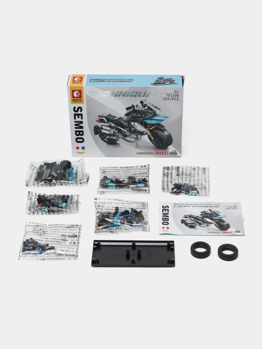 Motorcycle BMW GS konstruktor to‘plami, Technique Blue