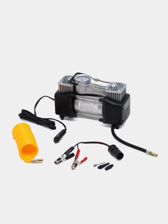 Nasosli kompressor avtomobil uchun, 2 silindrli