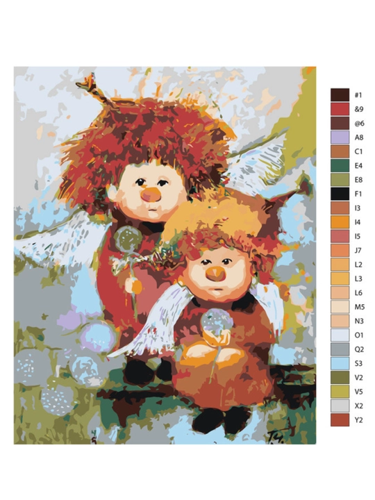 Raqamlar bo'yicha rasm chizish ARTERY "Multfilmlar" holstda chizmachilik, 40 * 50 sm
