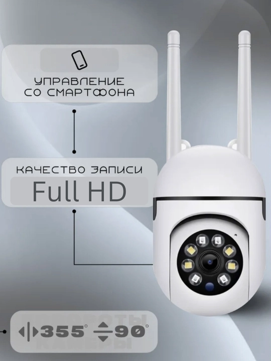 Juft linzali va harakat sensoriga ega Wi-Fi video kuzatuv kamerasi