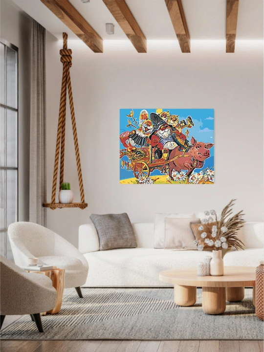Raqamlar bo'yicha rasm chizish ARTERY "Multfilmlar" holstda chizmachilik, 40 * 50 sm