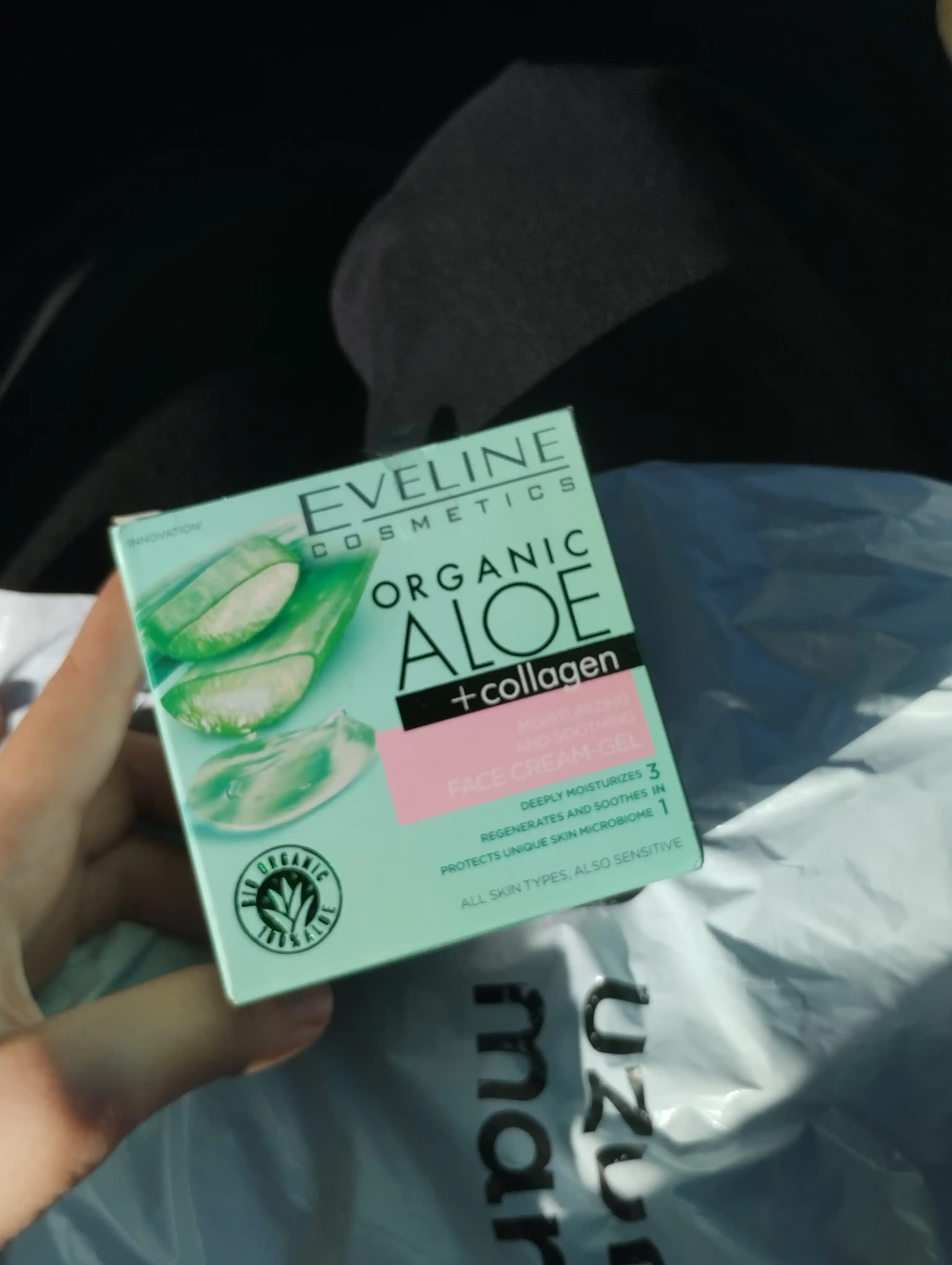 Крем-гель для лица Eveline Organic Aloe + Collagen, увлажняющий, 50 мл