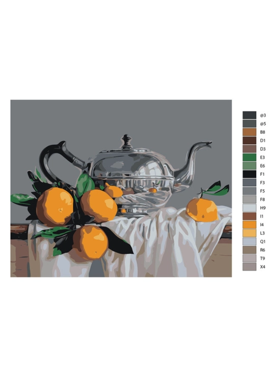 Raqamlar bo'yicha rasm chizish ARTERY, natyurmortlar holstda chizmachilik, 40 * 50 sm