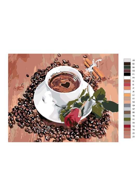 Raqamlar bo'yicha rasm chizish ARTERY, natyurmortlar holstda chizmachilik, 40 * 50 sm