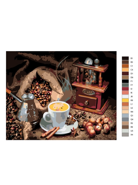 Raqamlar bo'yicha rasm chizish ARTERY, natyurmortlar holstda chizmachilik, 40 * 50 sm