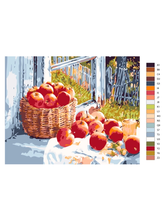 Raqamlar bo'yicha rasm chizish ARTERY, natyurmortlar holstda chizmachilik, 40 * 50 sm