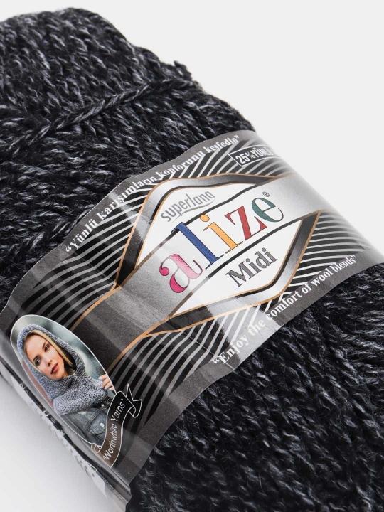 To'qish uchun ip Alize Superlana Midi, 25% jun, 75% akril, 100 g, 170 metr