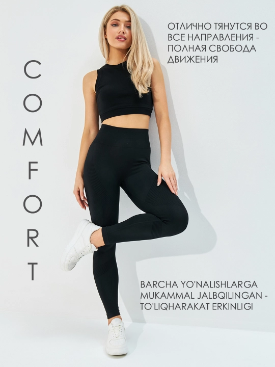 PUSH UP effektiga ega, ayollar sport legginslari, baland belli, korreksiya qiluvchi