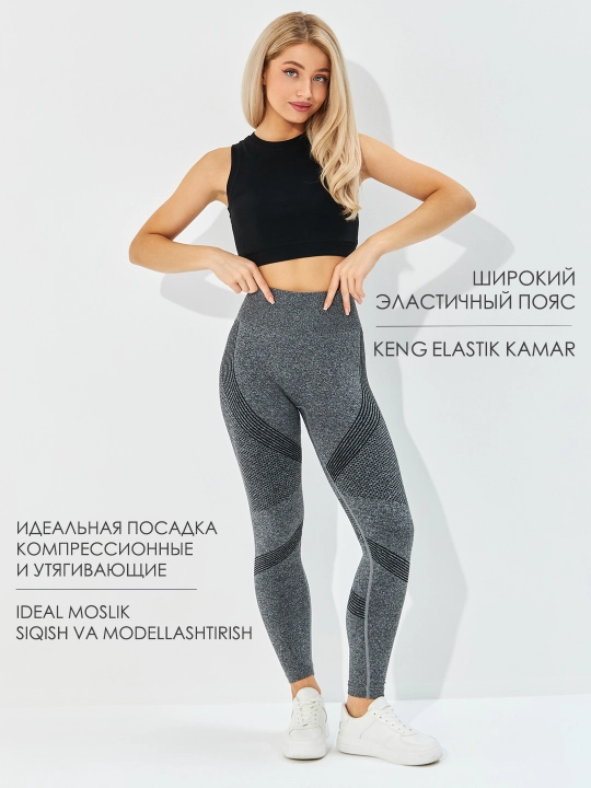 PUSH UP effektiga ega, ayollar sport legginslari, baland belli, korreksiya qiluvchi