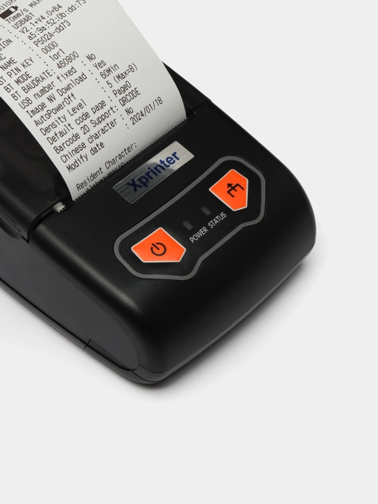 Termal kvitansiya printeri Xprinter XP-P502A Portativ 58 mm 70 mm/s USB+Bluetooth