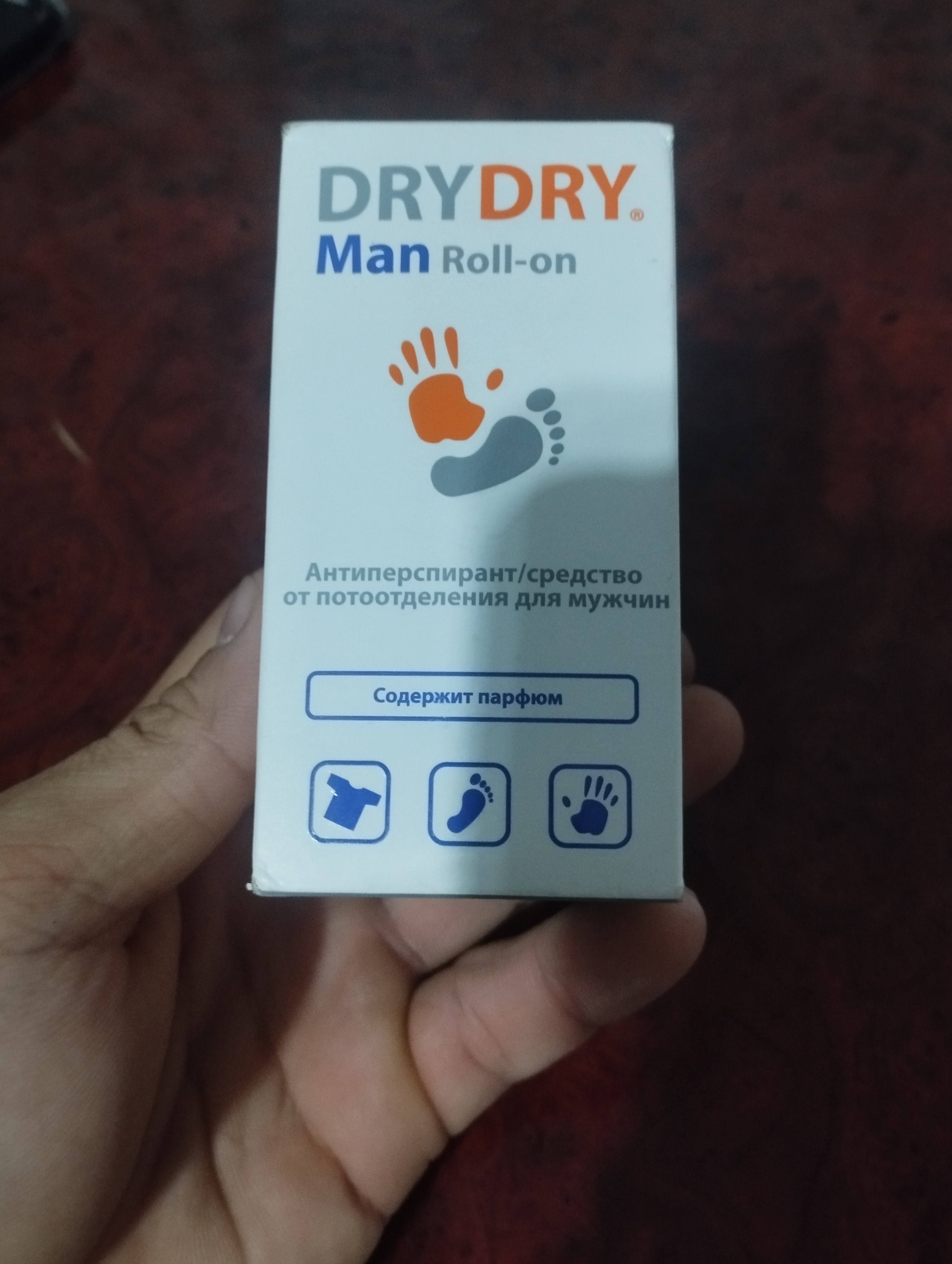 Parfyumlangan dezodorant Dry Dry de Man Roll-on, erkaklar uchun