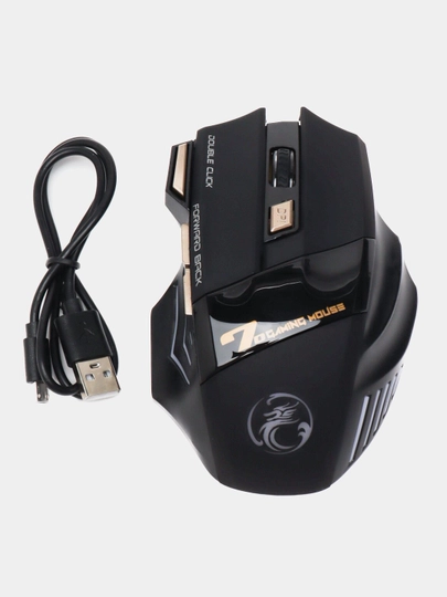 Simsiz, shovqinsiz o'yin sichqonchasi iMICE GWX-7 3200, DPI va RGB yoritgichi bilan