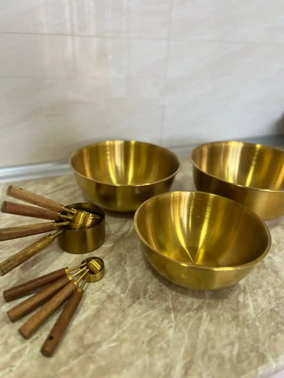 Zanglamas polatdan tog’oracha, salat idishi, 3 dona