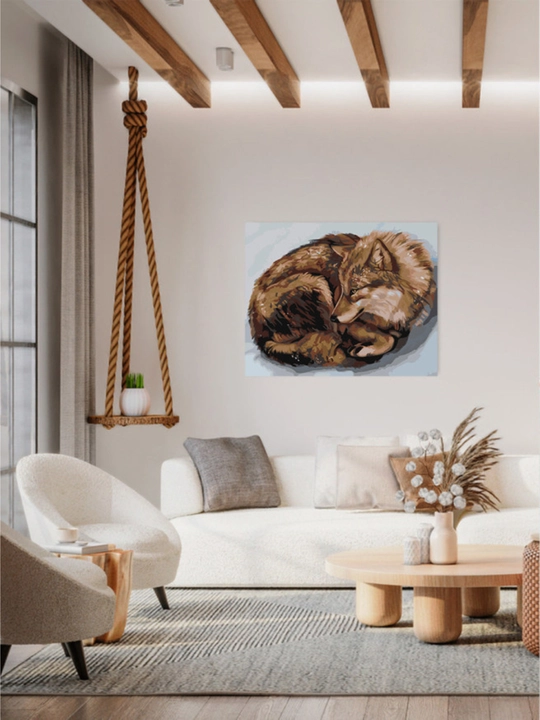 Картина рисование по номерам ARTERY "Волки", раскраска на холсте, 40* 50 см