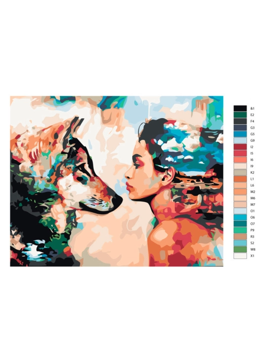 Картина рисование по номерам ARTERY "Волки", раскраска на холсте, 40* 50 см