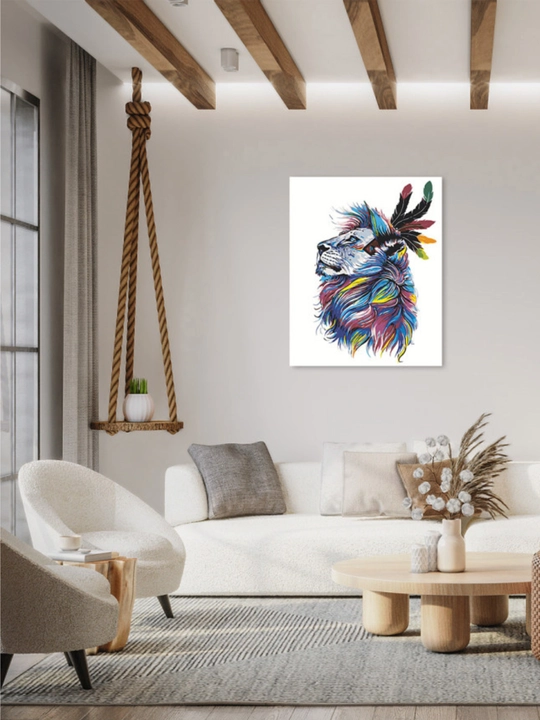 Raqamlar bo'yicha rasm chizish ARTERY "Sherlar, yo'lbarslar" holstda rang berish, 40*50 sm